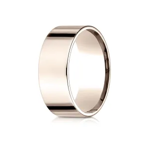 14k Rose Gold 8mm Flat Comfort-fit Ring