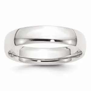 14k White Gold 5mm Lightweight Comfort Fit Wedding Band Ring