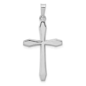 14k White Gold Polished Passion Cross Pendant