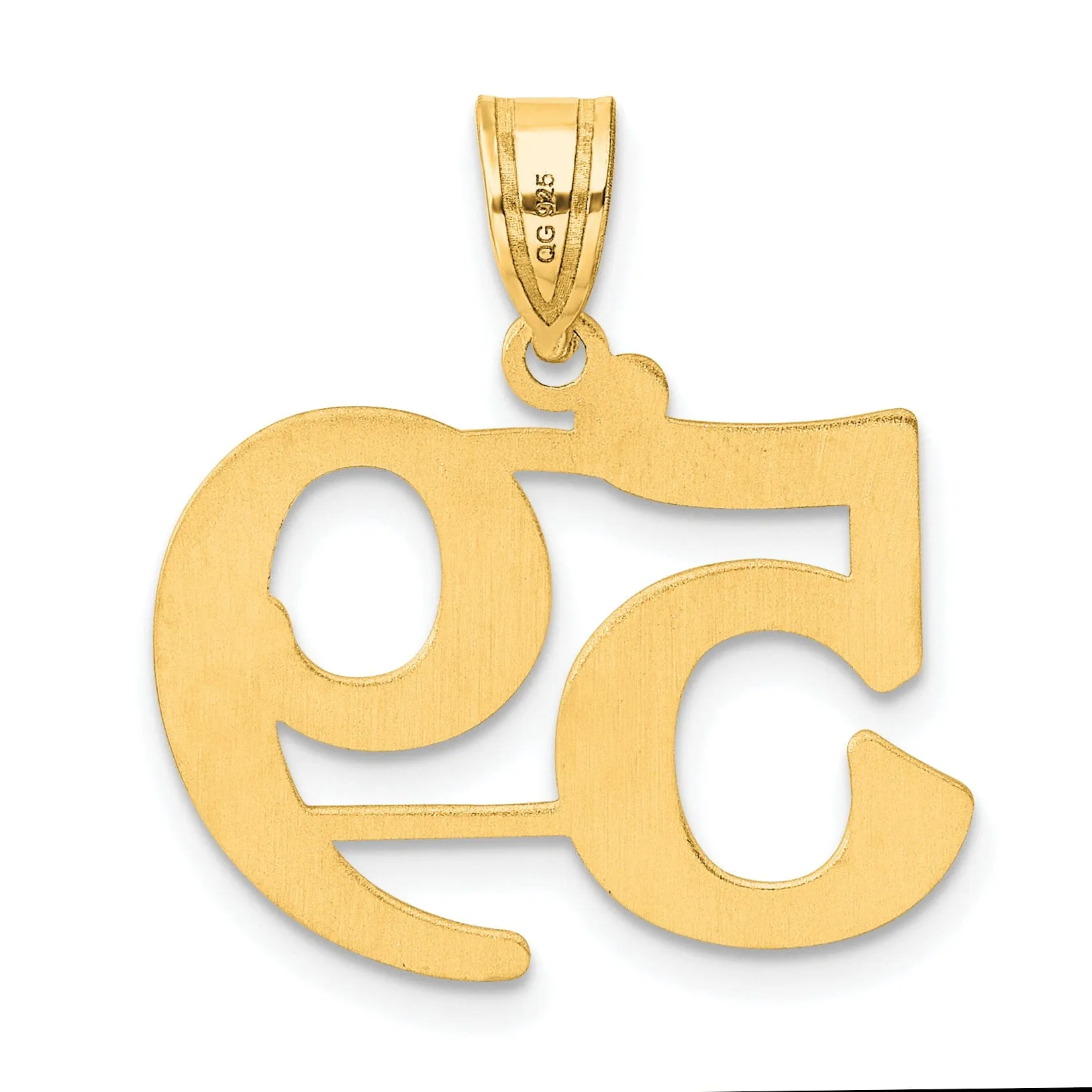 14k Yellow Gold Polished Finish Number 59 Charm Pendant