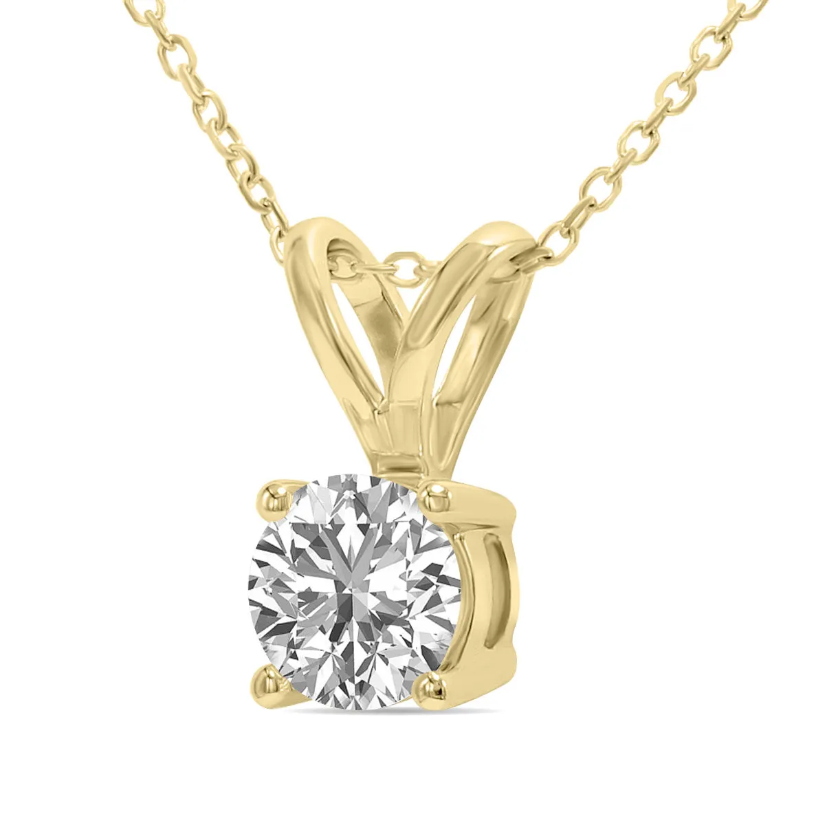 3/4ct tw LAB GROWN Diamond Necklace in 14kt Yellow gold