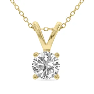 3/4ct tw LAB GROWN Diamond Necklace in 14kt Yellow gold