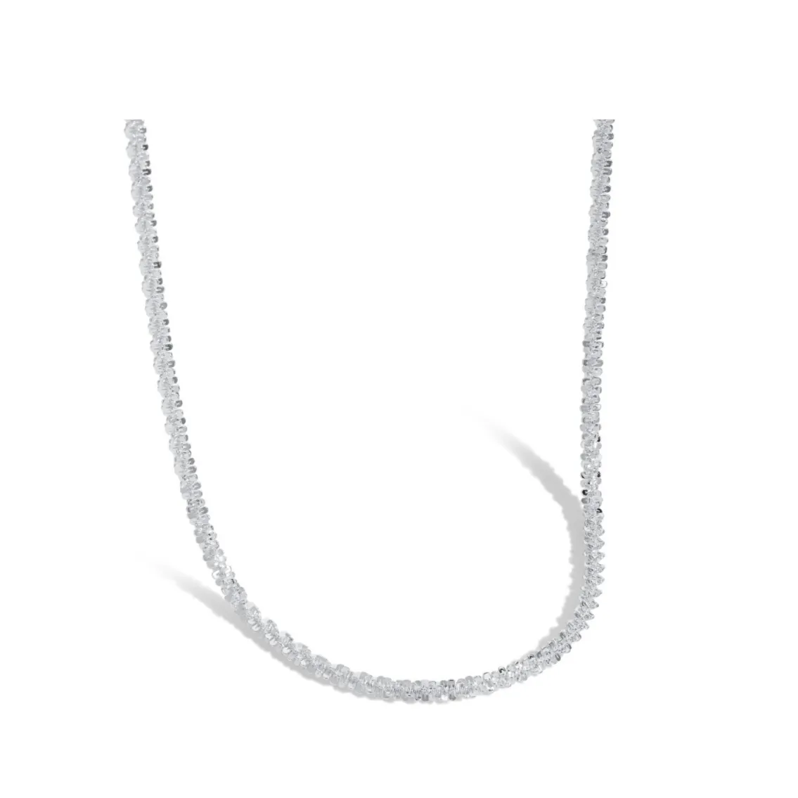 45cm (18") 1.7mm Width White Twisted Rope Chain Necklace