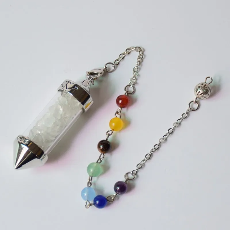 7 Chakra Stone Chain Wishing Bottle Spirit Pendulum