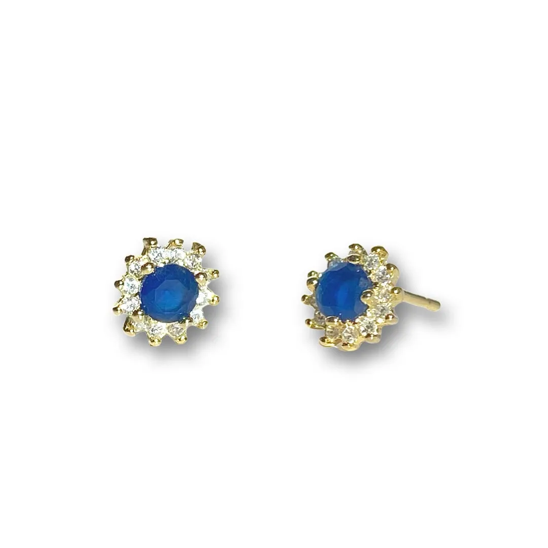 Adriene Petite Round Birthstone Studs