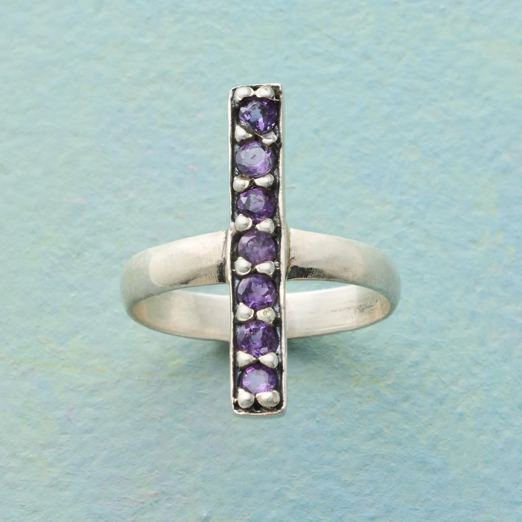 Amethyst Column Ring