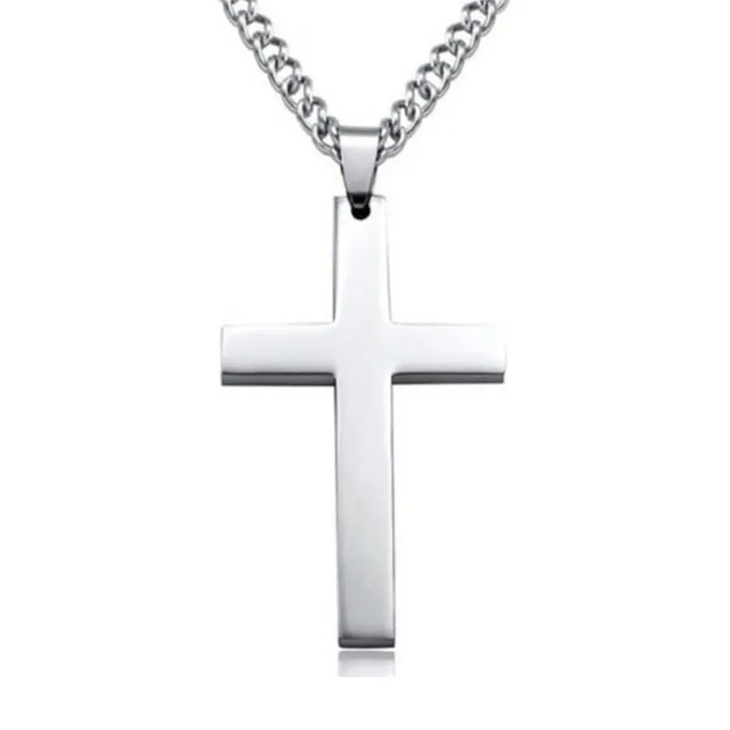 Amulet Pendant Egyptian Ankh Crucifix Necklaces Pendants Stainless Steel Symbol of Life Cross Necklaces Jewelry Gifts Chains