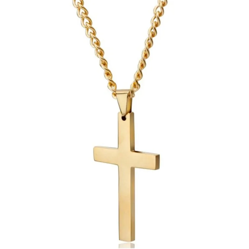 Amulet Pendant Egyptian Ankh Crucifix Necklaces Pendants Stainless Steel Symbol of Life Cross Necklaces Jewelry Gifts Chains