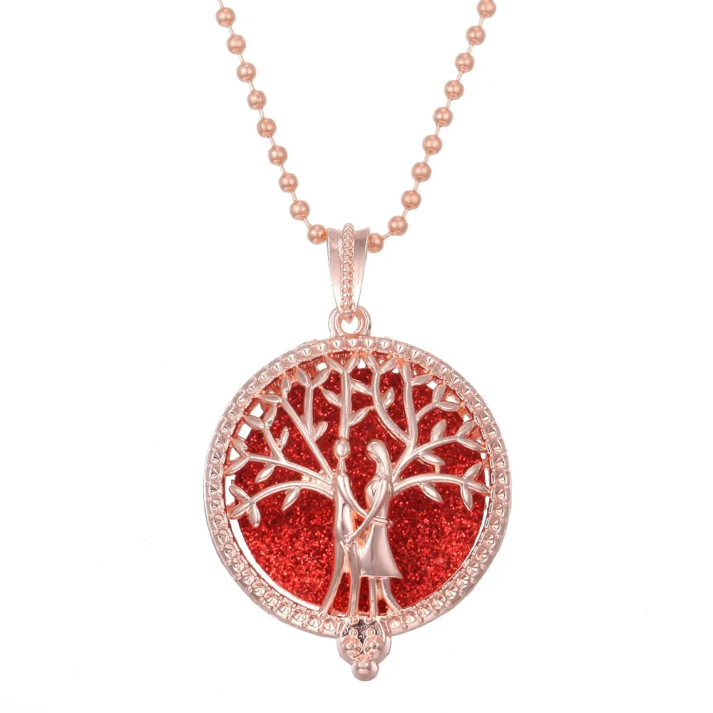 Aromatherapy Necklace Tree of Life Diffuser,Pendant Essential Oil Perfume Aroma Diffuser Necklace