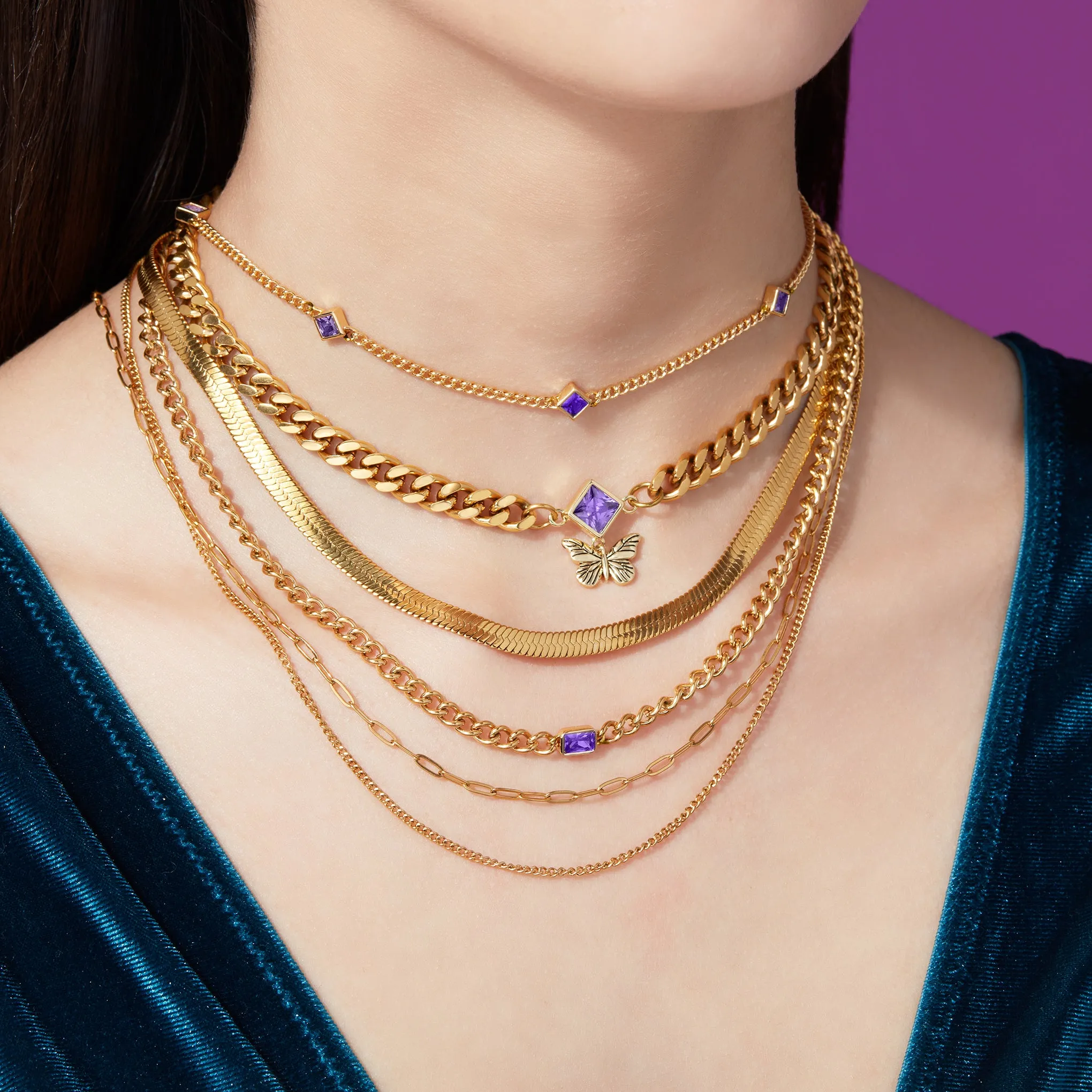 Aura Necklace - Purple