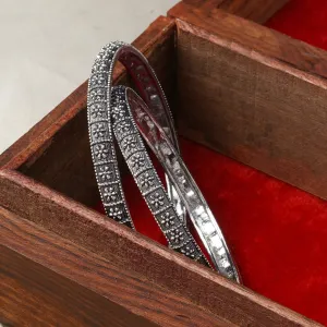 Avanti Silver Oxidized Bangles