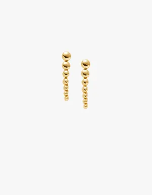 Beaded Drop Studs - Gold