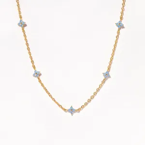 Blue Blossom Love Necklace