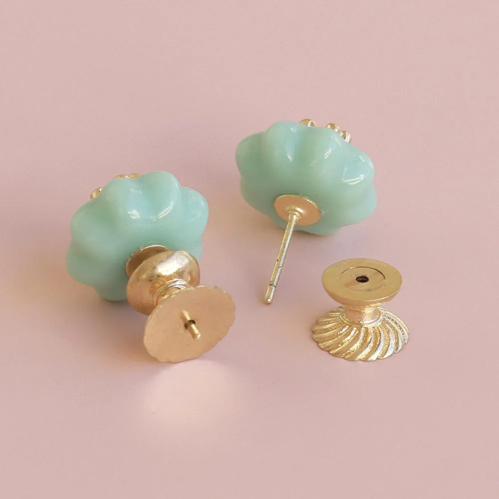 Cabinet Knob Stud Earrings