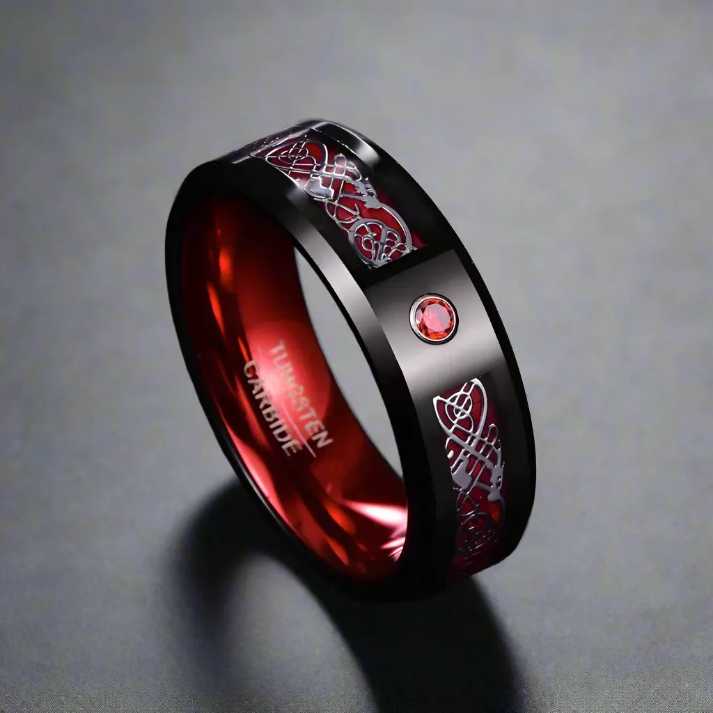 Classic Red Polish Classic Tungsten Carbide Ring