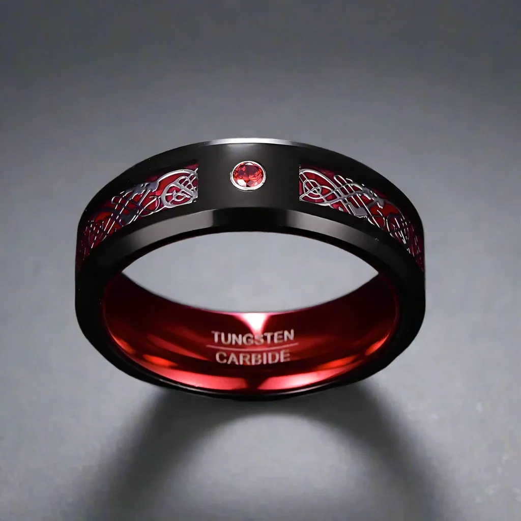 Classic Red Polish Classic Tungsten Carbide Ring