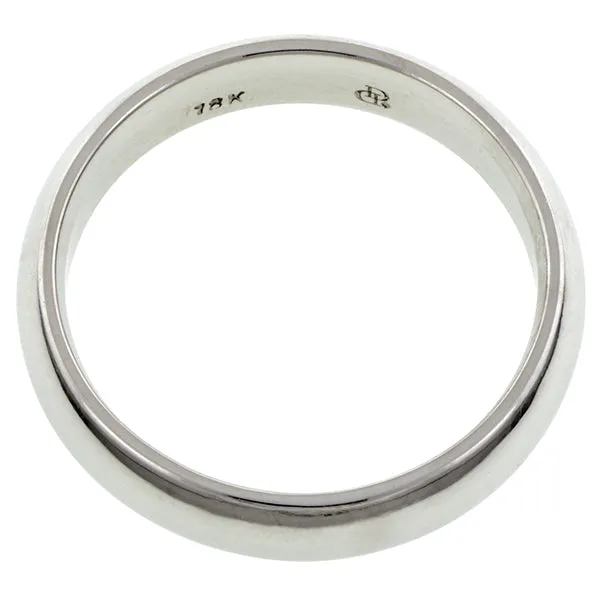 Comfort Fit Wedding Band Ring, 6mm 18kw