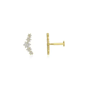 Diamond Flower Crawler Studs (Flat Back)