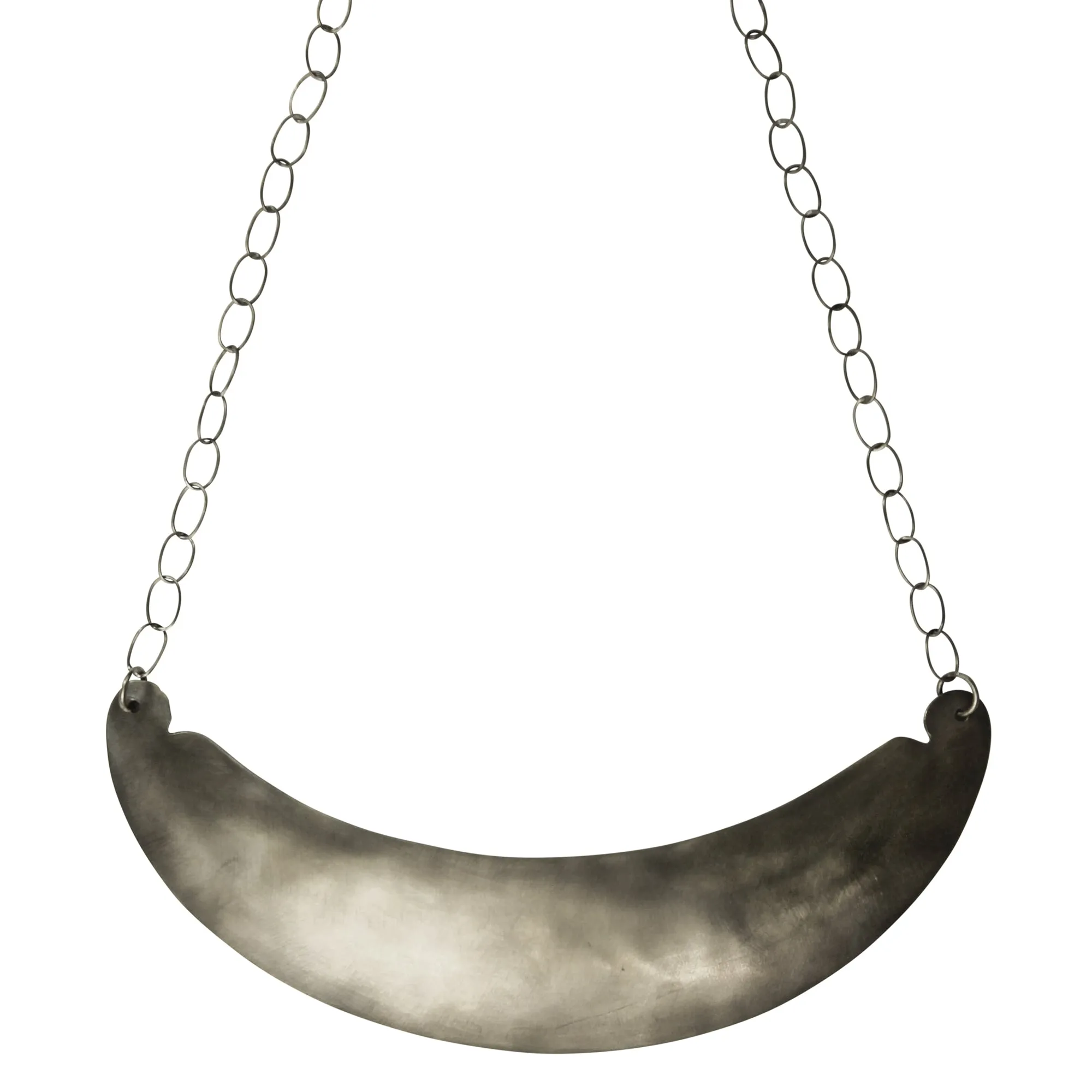 Dora Crescent Necklace, Silver