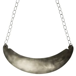 Dora Crescent Necklace, Silver