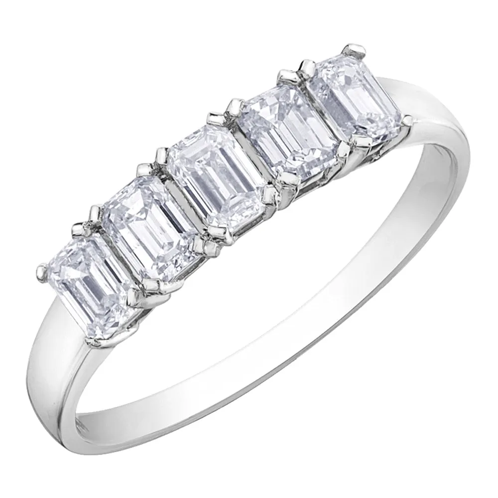 Emerald Cut Diamond Band