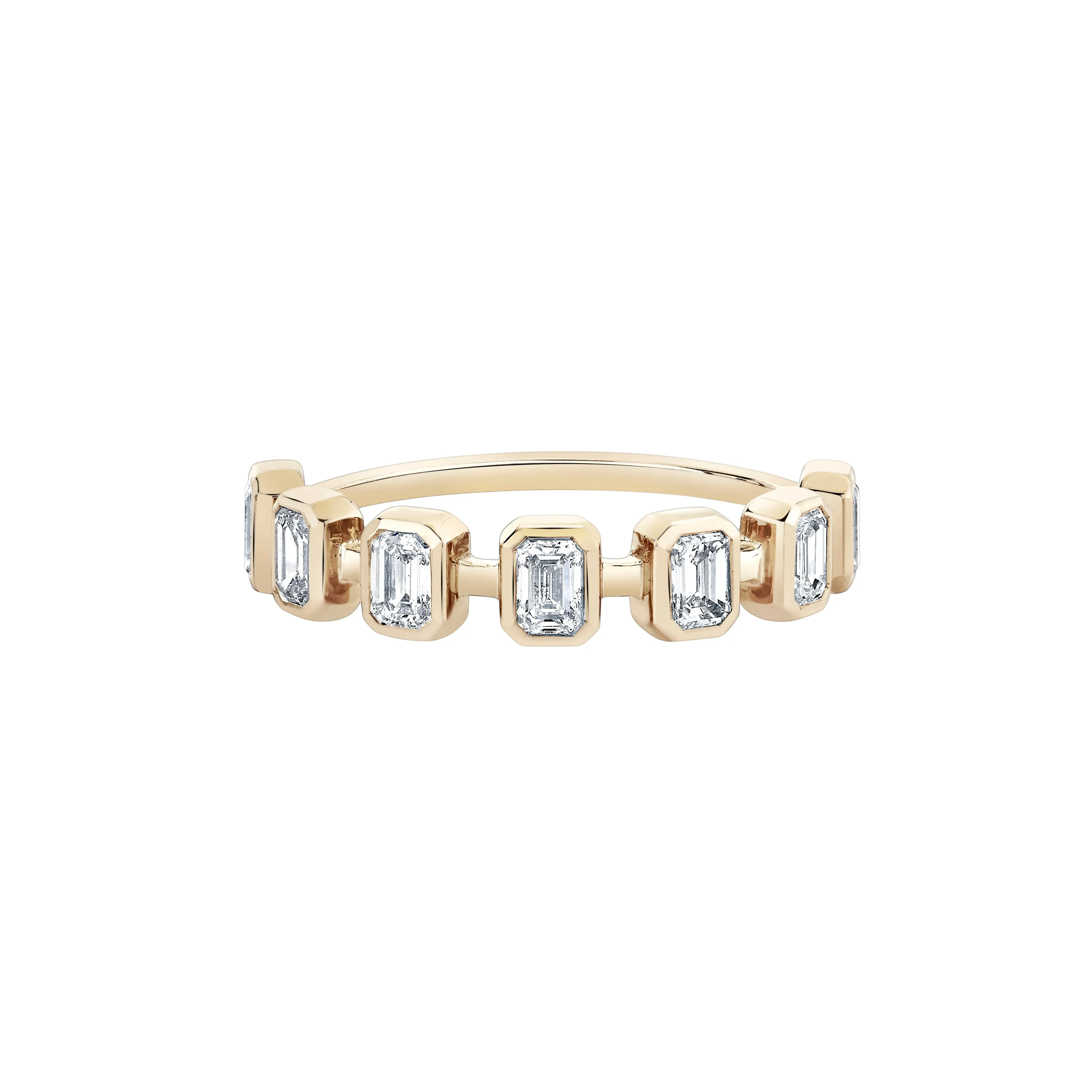 Emerald Cut Diamond Stacking Ring