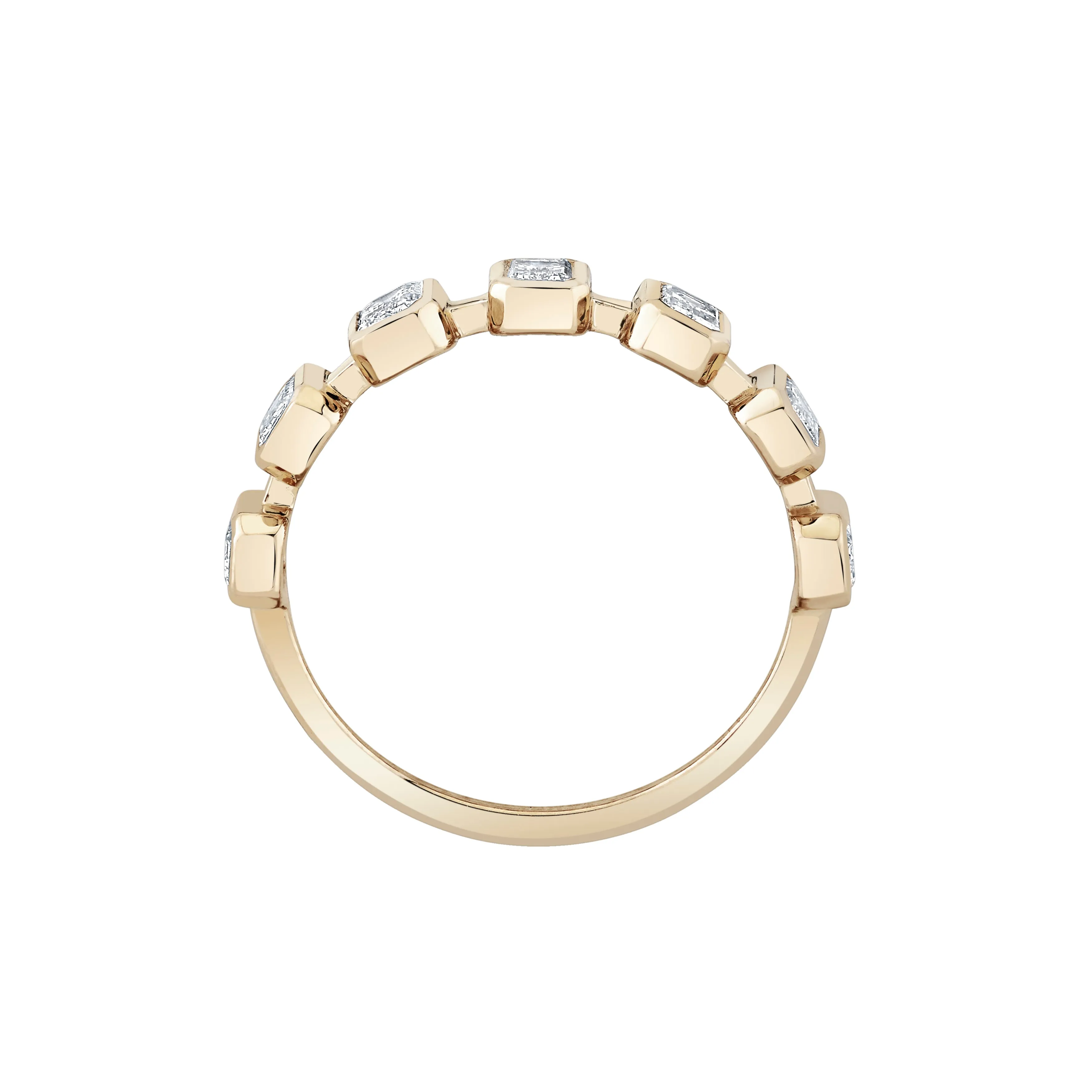 Emerald Cut Diamond Stacking Ring