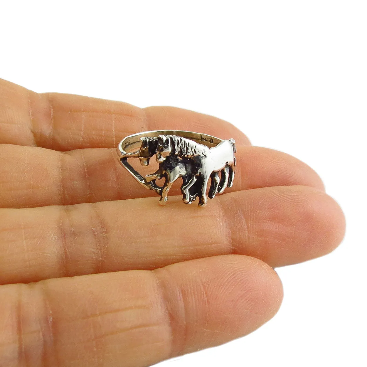 Equestrian Sterling Silver Horse Ring