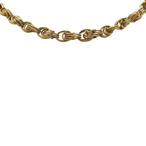 Estate 14k Yellow Gold Heavy Fancy Link 30" Chain