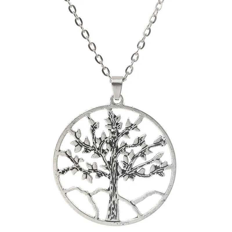 Fine Alloy Tree of Life Pendant Necklace Jewelry Ancient Living Tree Jewelry For Men and Women