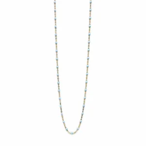 Gigi Clozeau Classic Yellow Gold Necklace in Baby Blue