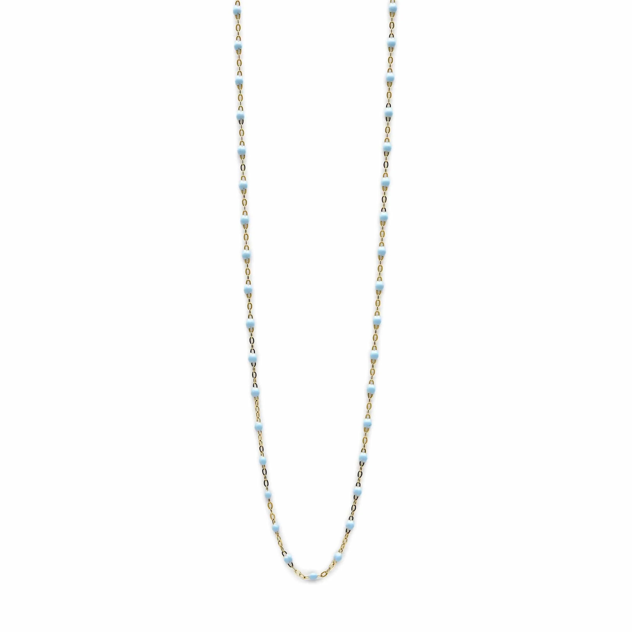 Gigi Clozeau Classic Yellow Gold Necklace in Baby Blue