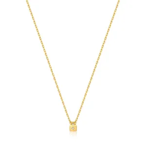 Gold Padlock Necklace