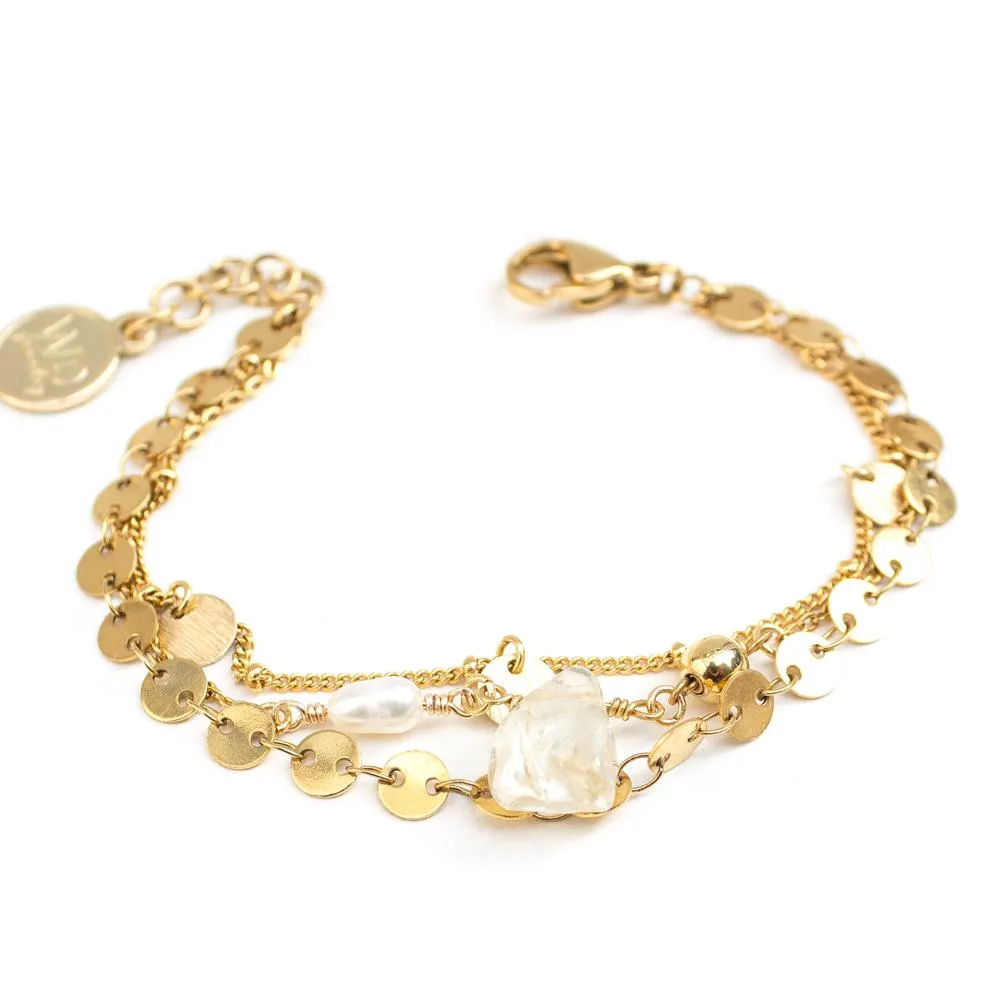 Gold Plated Satin Bracelet