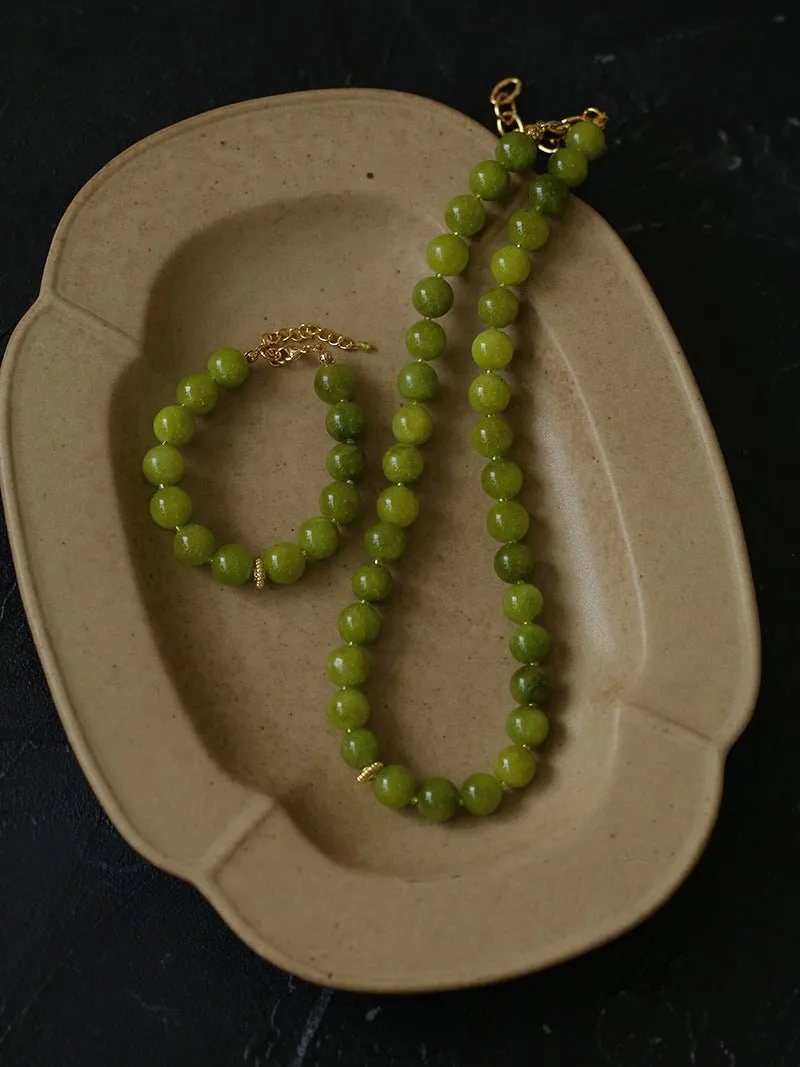 Green Grape Stone Beaded Bracelet