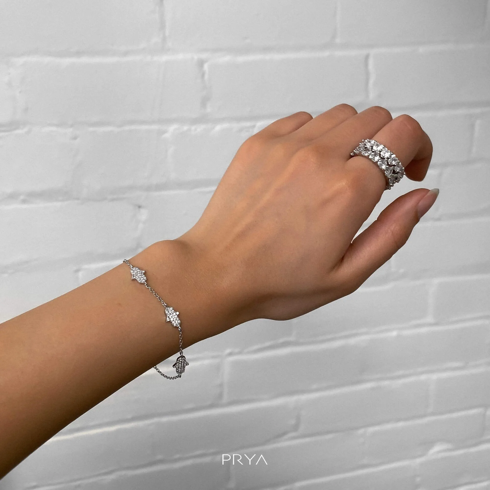 Hand of Hamsa Bracelet | Silver