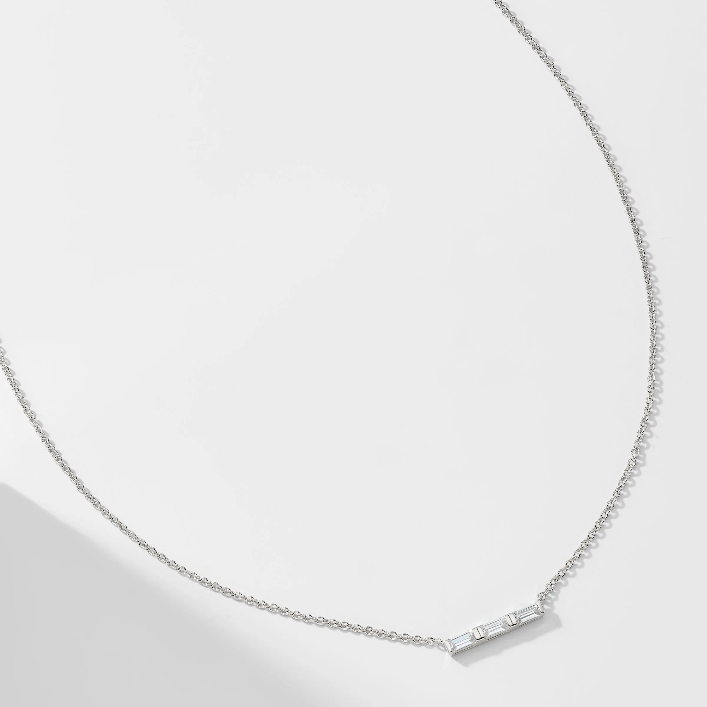 ITTY BITTY CZ BAR NECKLACE