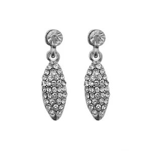 JewelMaze Austrian Stone Silver Plated Stud Earrings ( assorted design )