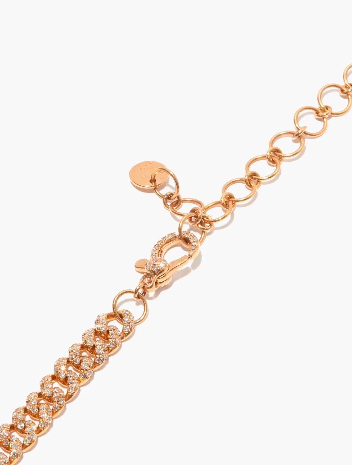 JUMBO DIAMOND HEART MINI PAVE LINK CHOKER