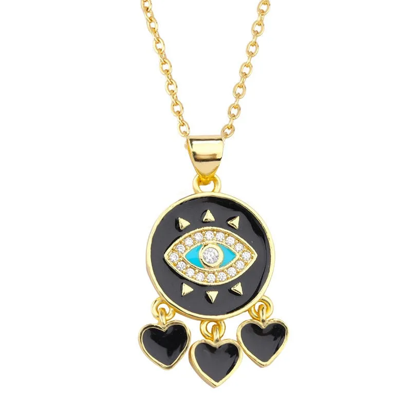 JUYA Fashion Enamel Charm Pendant For Jewelry Making Luxurious Charms Cross Pendant Evil Eye Pendants Supplies for Jewelry