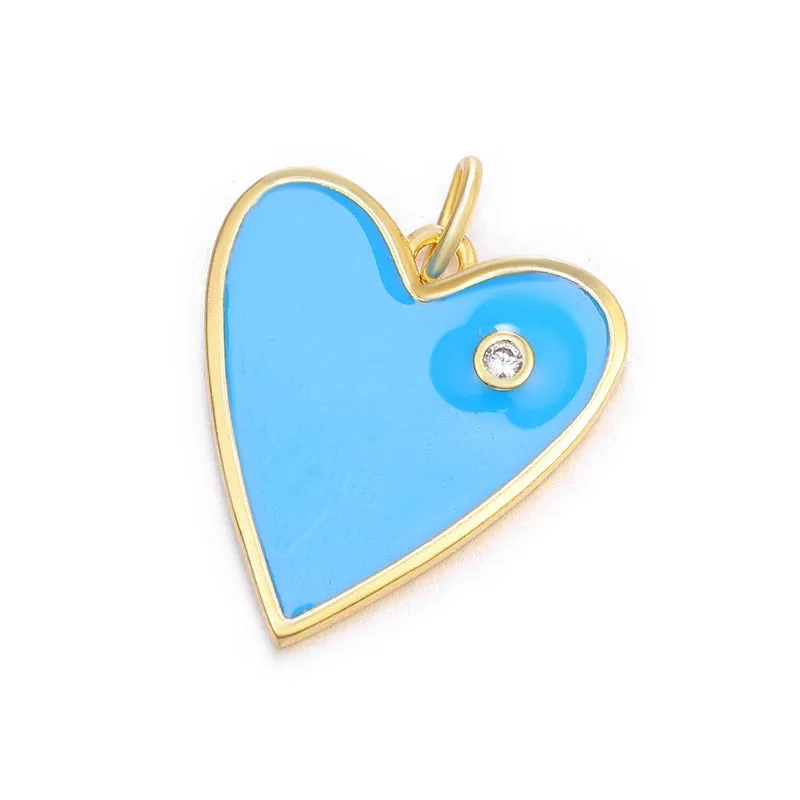 JUYA Fashion Enamel Charm Pendant For Jewelry Making Luxurious Charms Cross Pendant Evil Eye Pendants Supplies for Jewelry