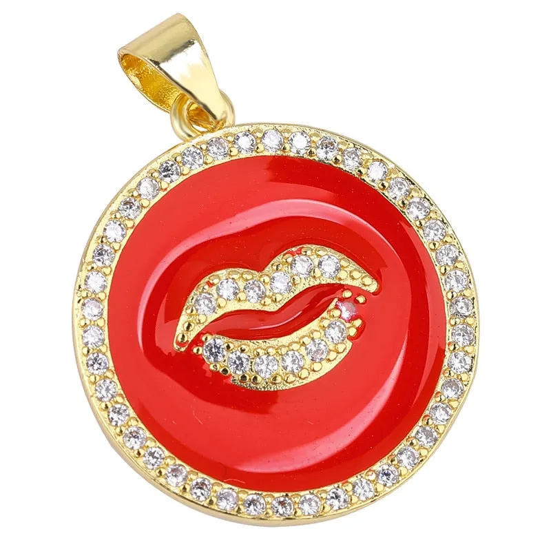 JUYA Fashion Enamel Charm Pendant For Jewelry Making Luxurious Charms Cross Pendant Evil Eye Pendants Supplies for Jewelry