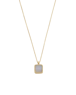 Kirstin Ash Blue Lace Agate Pendant Necklace  (Gold Vermeil)