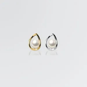 Leafy Pearl Minimal Studs