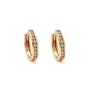 Licol Hoop - Yellow Gold & Champagne Diamonds