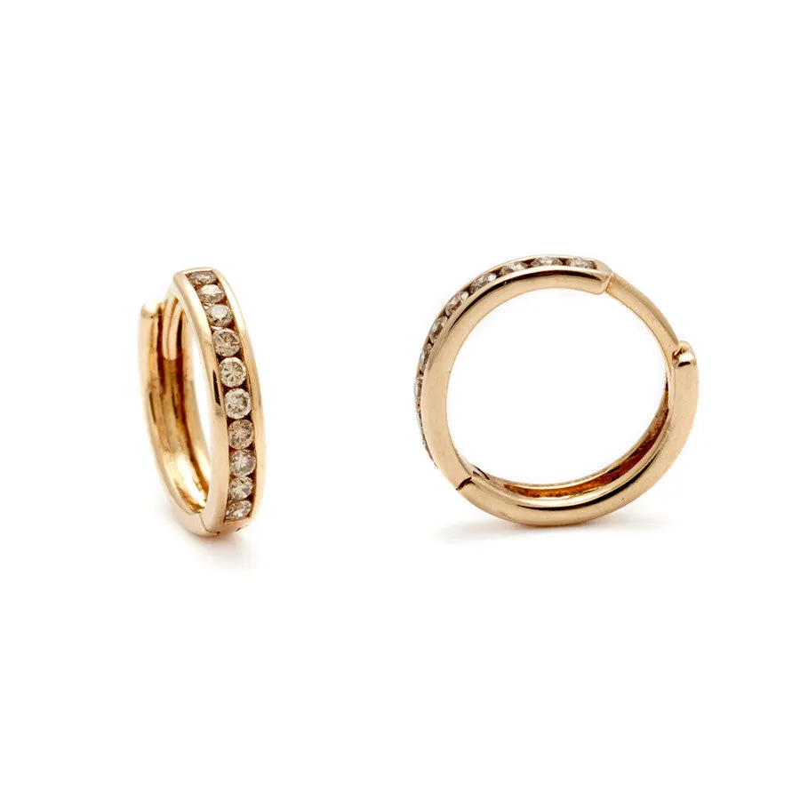 Licol Hoop - Yellow Gold & Champagne Diamonds