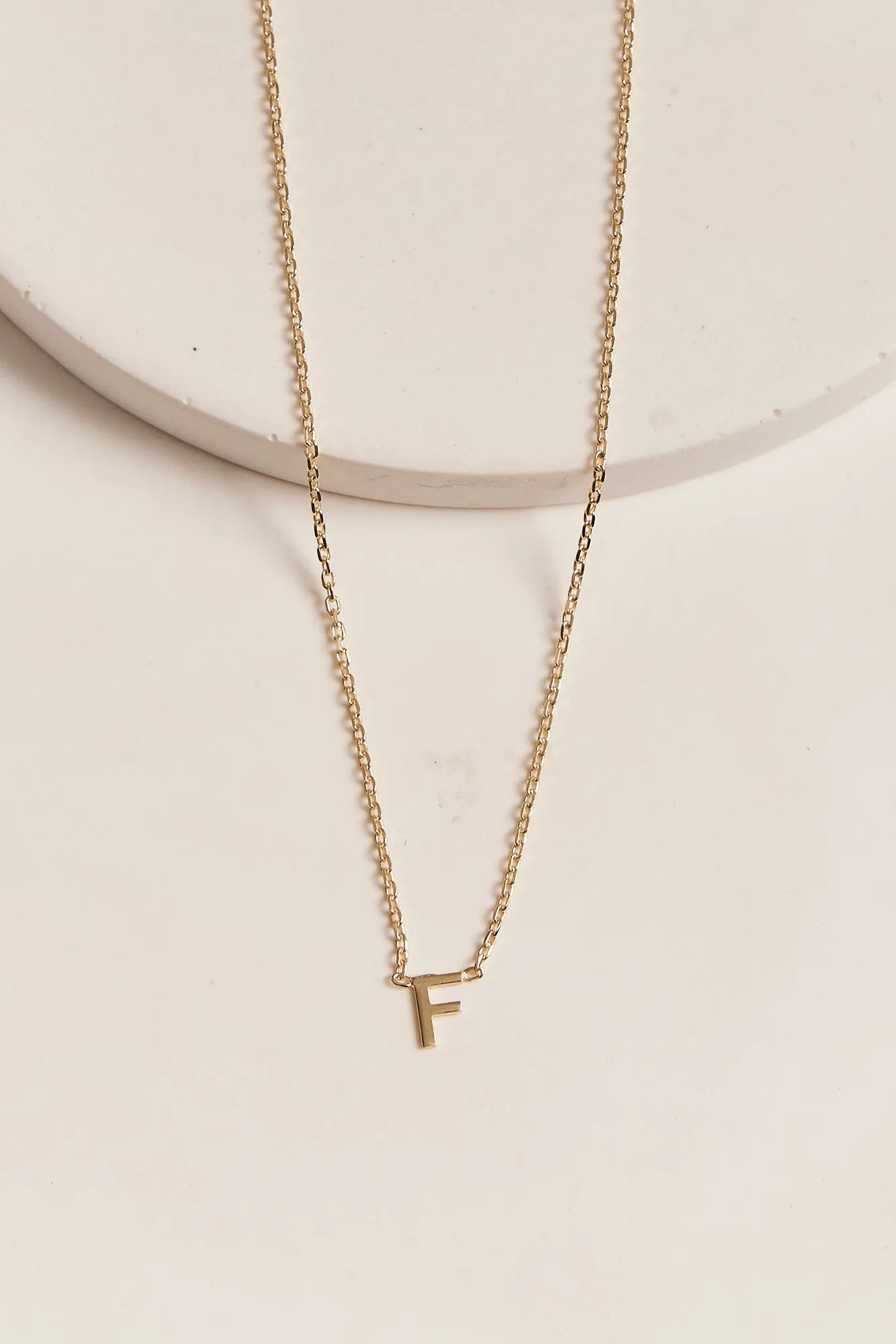 Little Letter Necklace Gold