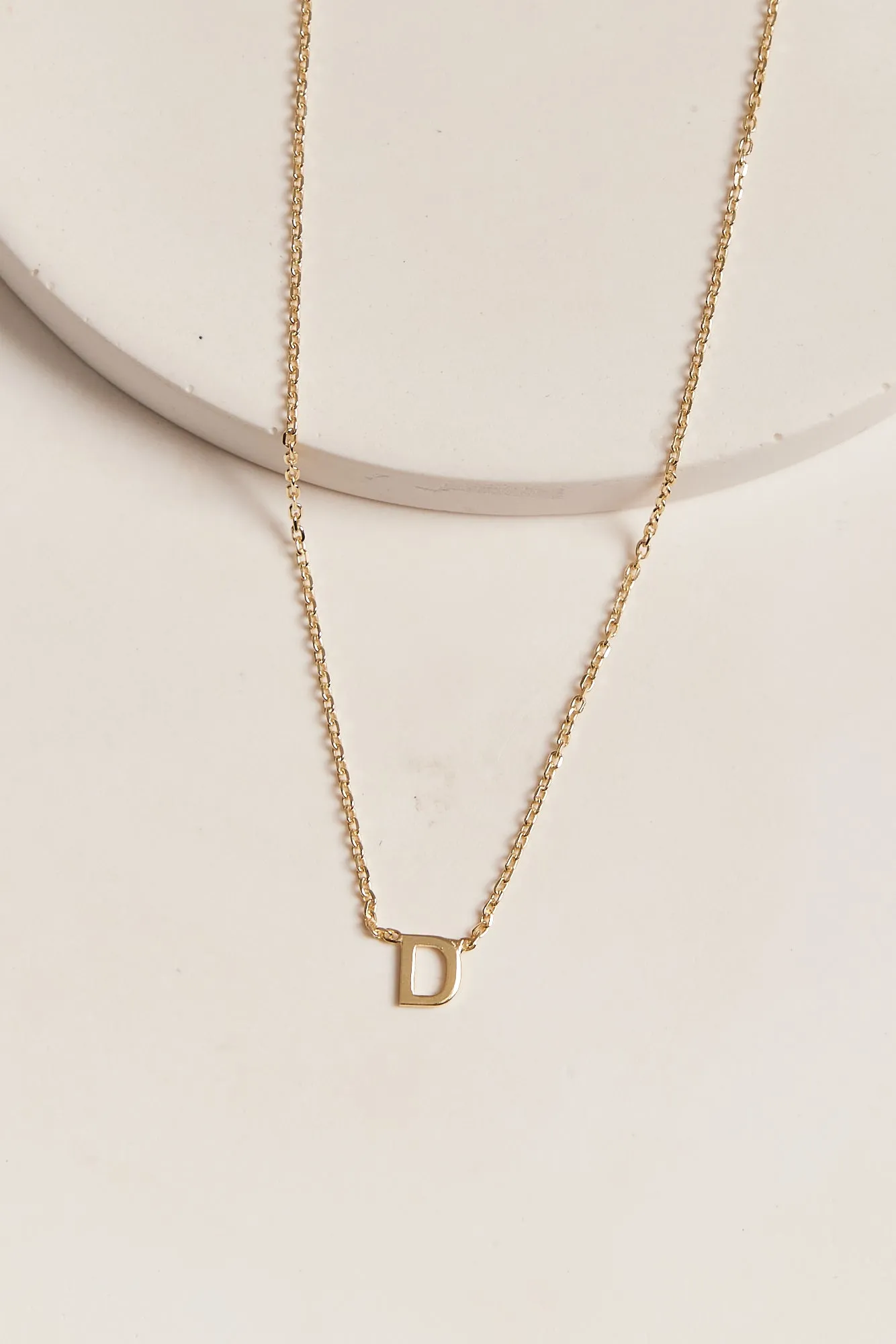 Little Letter Necklace Gold