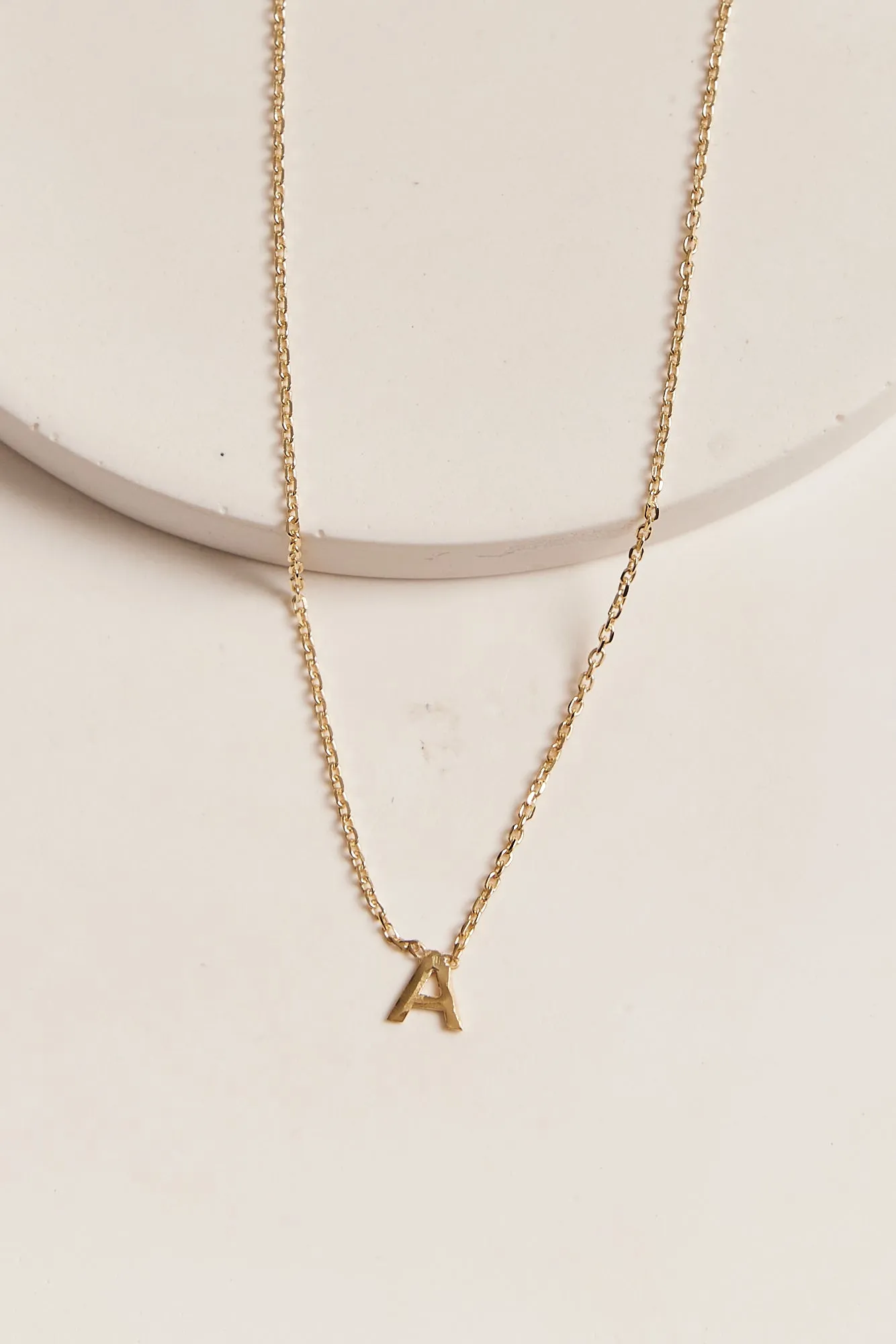 Little Letter Necklace Gold