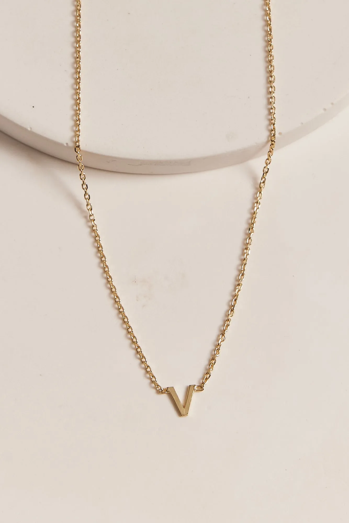 Little Letter Necklace Gold